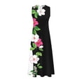 thumbnail image 3 of Chaquetas de Vestido de Verano para Mujeres Moda Cómoda Impresión sin Mangas Vestido con Cuello en V, Poliéster Elastano, 3 of 5