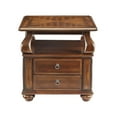 thumbnail image 3 of ACME Amado Rectangular 2-Drawer Wooden End Table with Open Shelf in Walnut, 3 of 5
