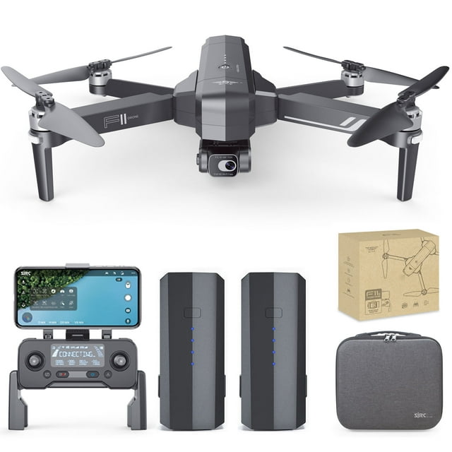 Helicóptero F11s 4K PRO RC Drone con cámara 4K 2 ejes Gimbal 5G Wifi FPV GPS Quadcopter 3000m Distancia de control con bolsa de almacenamiento 2 baterías Romacci Helicóptero