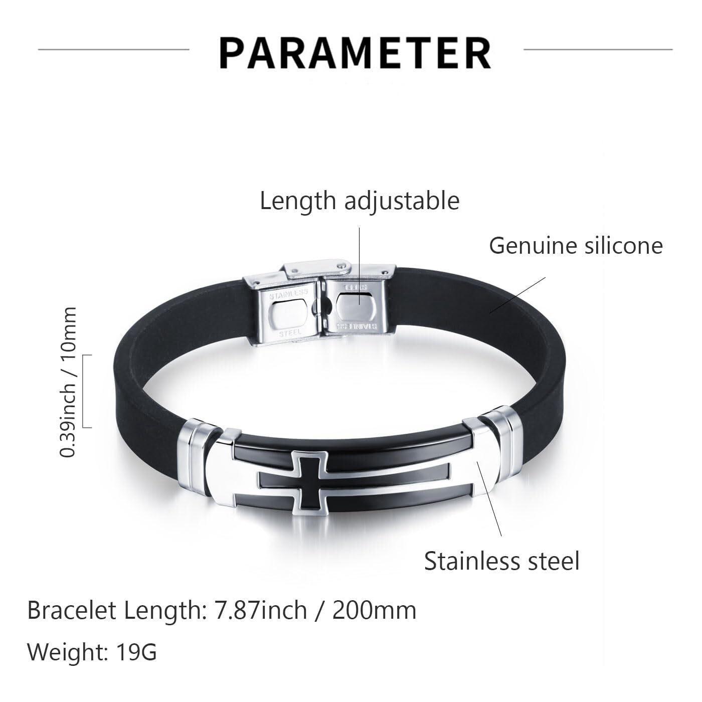 Inpasne Men's Leather Bracelet Braided Wristband Bangle Stainless Steel Bracelet Jewelry Gifts for Men Husband Dad