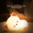 thumbnail image 1 of Luz de noche para gato, luz luminosa para dormitorio, luz de ambiente para aplausos, carga USB, luz de regalo de silicona para dormir, 1 of 5