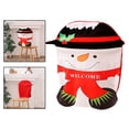thumbnail image 3 of GROWTH TANK Decorative Christmas Chair Cover Slipcover Reusable Decor Lovely Design Backrest Snowman, 3 of 9
