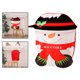 thumbnail image 3 of Funda decorativa para silla navideña, funda de gamuza reutilizable para respaldo de Papá Noel. Monigote de nieve, 3 of 9