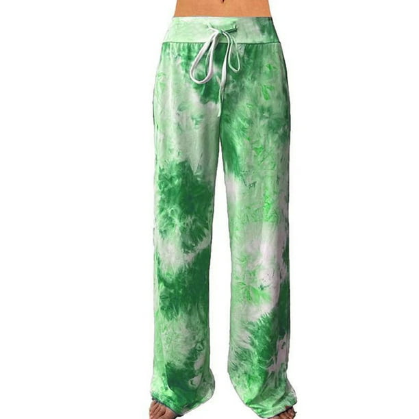 Lumento Tie Dye Printed Bootcut Yoga Pants for Women Wide Leg