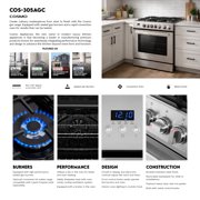 30 in. Nebula Collection 5.0 cu. ft. 5 burner Gas Range in Stainless Steel