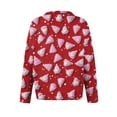 thumbnail image 5 of WTOBBY Women's Christmas Print Knit Cardigan, Long Sleeve Pullover with Festive Designs, Cozy for Holiday Parties and Winter Wear,Vermilion XL, 5 of 6