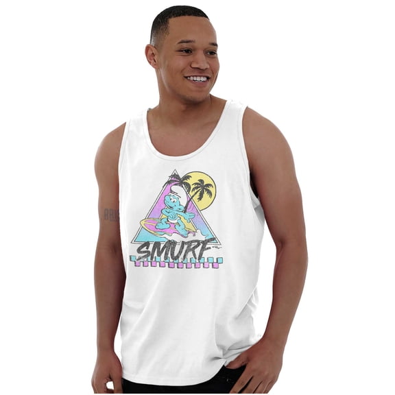 The Smurfs Cartoon Beach Vacation Tank Top T Shirts Men Women Brisco Brands S