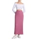 thumbnail image 2 of Falda Midi de Punto Inspire Chic para Mujer, Falda Cuerpo Ajustado de Cintura Alta, Talla XL, Rosa, 2 of 6