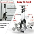 thumbnail image 6 of Foldable Trolley Dolly Shopping Cart Stair Climber 330Lb 10 Wheels Removable Bag, 6 of 7