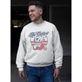 thumbnail image 2 of Patriotic Retro Bear ICEE Slush Graphic Men's Sweatshirt, 2 of 4
