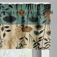 thumbnail image 3 of Ambesonne Woodland Valance & Curtain 3 Pcs Set, Farmhouse Floral Scenario, 55"x30", Dark Cadet Blue Beige Tan, 3 of 7