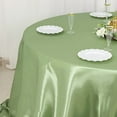 thumbnail image 4 of BalsaCircle 132 in Sage Green Satin Round Tablecloth Wedding Party Events Reception Catering Decorations Supplies, 4 of 8