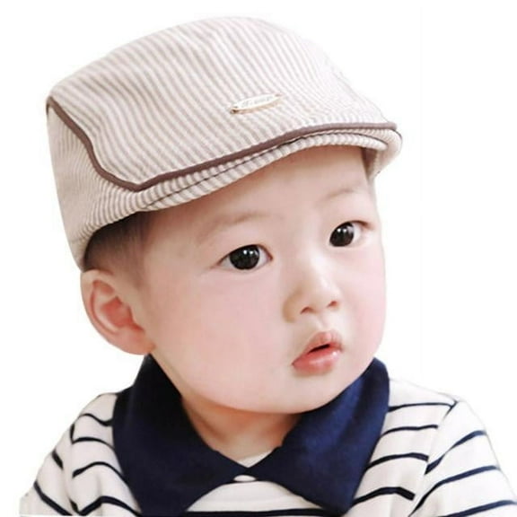 New Girl New Baby Cute Baby Boy Girl Stripe Beret Cap Peaked Baseball Hat
