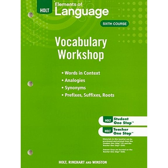 Holt Traditions Vocabulary Workshop: Vocabulary Workshop (Paperback) by Holt Rinehart and Winston (Prepared for publication by)