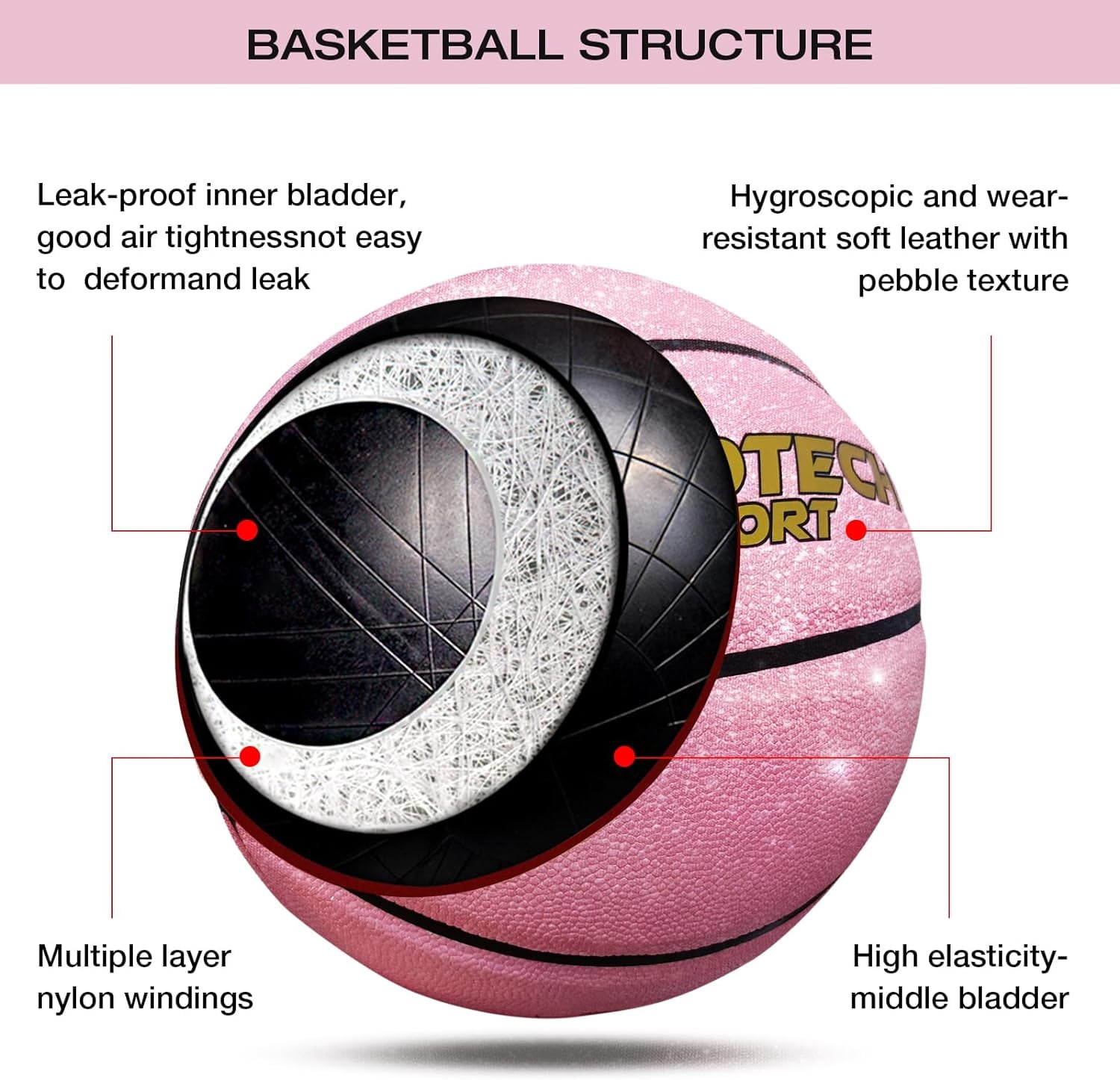 Personalized Basketball, Sparkle Glow to My Son / Daughter Basketball Gift, Cool Indoor Outdoor Glitter Shiny Leather Basketball Size 5/6/ 7 for Youth, Girls, Men, Women (with Pump)
