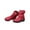 Women Red Shoes, variant on Winter Snow Boots for Women, Fashionable Padded Warm Cotton Shoes with Soft Sole, Round Toe Mid Calf Waterproof Boots Red 38