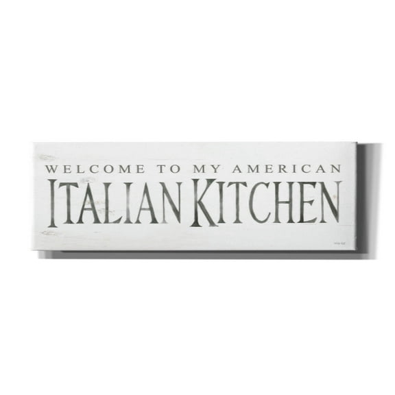 Epic Graffiti 'American Italian Kitchen' by Cindy Jacobs, Canvas Wall Art, 36"x12"