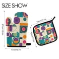 thumbnail image 2 of Yayeee Oven Mitts and Pot Holder Set of 2 Heat Resistant Kitchen Gloves Baking Hot Pad, Purple Geometric, 2 of 5