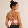thumbnail image 2 of Carlikeit Women's Twist Cross Back Sports Bra V Neck Workout Yoga Top with Adjustable Straps Removable Pads, 2 of 14