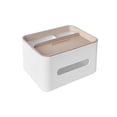 thumbnail image 2 of Desktop Tissue Box Organizer - Multifunctional Coffee Table Living Room Storage Box, Remote Control Holder, Large Opening for Easy Access, Household Desktop Use (9.8x5.1x4.3in), 2 of 3