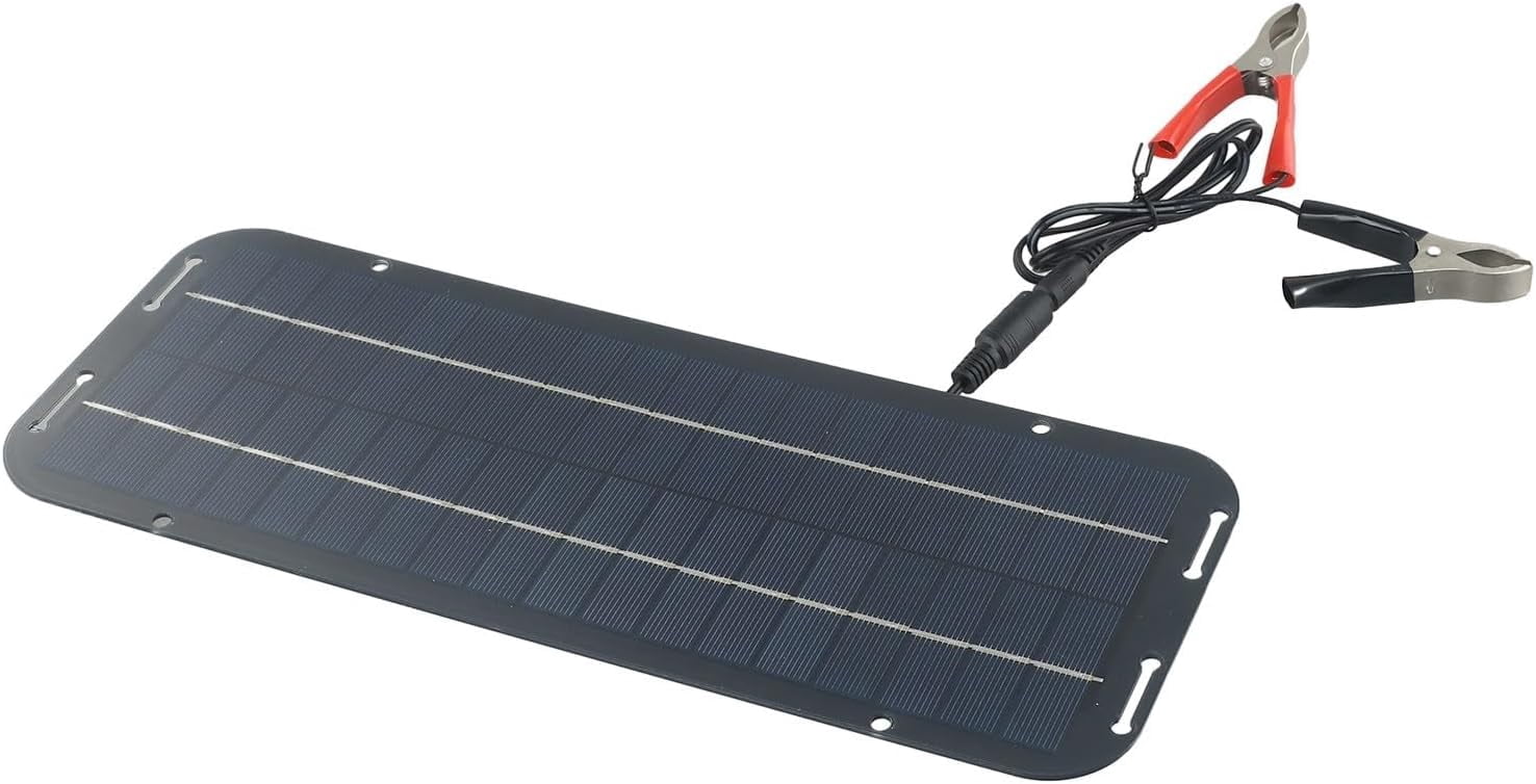 60W 12V Solar Panel Trickle Battery Charger, Monocrystalline with IP65 Rating for Car, Boat, RV Power Maintenance(1Set, B)