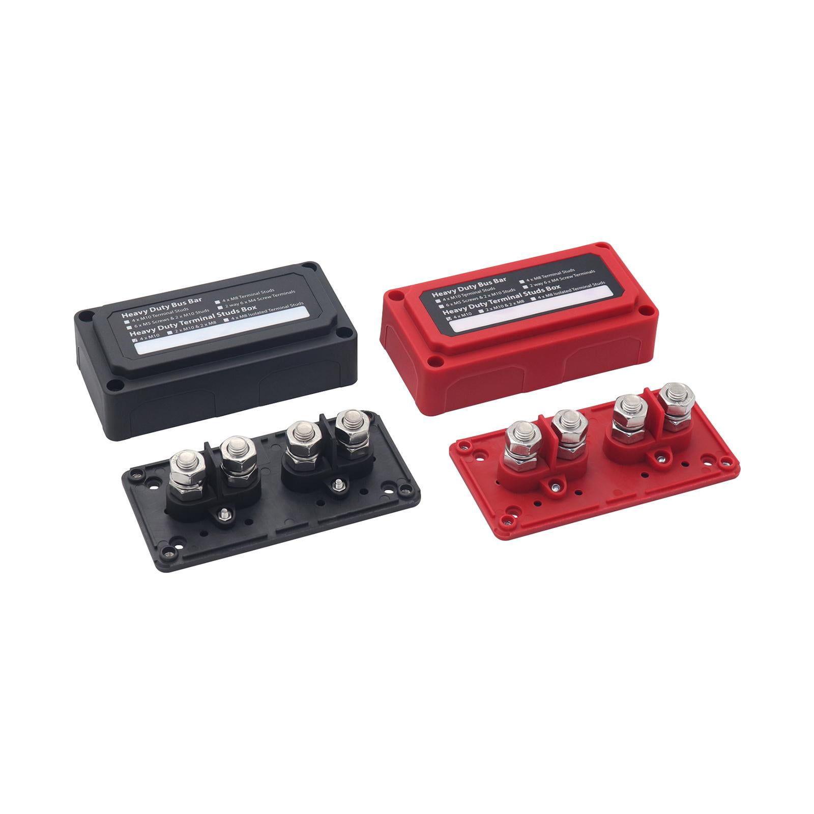 2x Power Distribution Block Junction Block Heavy Duty 300 Amp Rating Bus Bar Terminal Block for Truck Boat Car RV Marine Style E