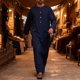 thumbnail image 5 of Ceisia Men Moroccan Style Long Sleeve Round Gift Neck Embroidered Buckle Casual Muslim Robe, 5 of 9