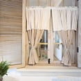 thumbnail image 4 of Short Panels Curtains, Rural Style Buffalo Check Gingham Curtains Cafe Polyester Cotton Tiers Rod Pocket Curtains Half Lambrequins ,115*65cm, 4 of 5