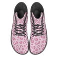 thumbnail image 4 of Wismoutput Pink Leopard Print Barefoot Shoes PU Leather Easy to Maintain Women's Minimalist Sneakers Size 6-13.5, 4 of 7
