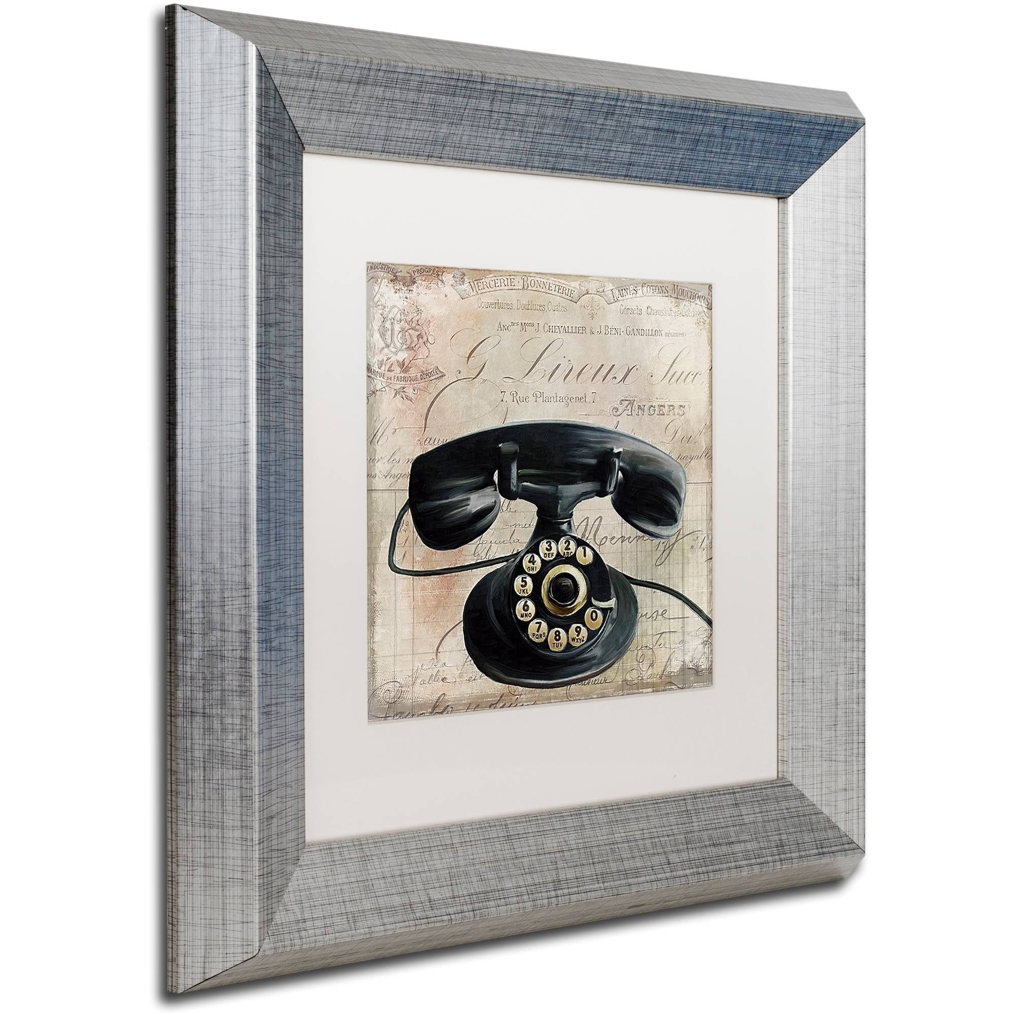 Trademark Fine Art "Call Waiting II" Canvas Art by Color Bakery White Matte, Silver Frame