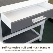 30 PCS Stick-on Cabinet Handles, Self-Adhesive Door Handles in Black, Waterproof Plastic Push Pull Helper, Peel and Stick Handles for Cabinets Drawers Wardrobes Sliding Doors