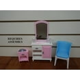 thumbnail image 7 of Gloria Bedroom & Wardrobe Set Dollhouse Furniture with Dressing Table, 7 of 7