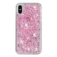 thumbnail image 4 of Allytechgroup Glitter Bling Case Compatible with Apple iPhone X/ iPhone XS for Girls Women, Slim Fit Soft TPU Back Cover Anti-Scratch Bumper Shockproof Phone Case for iPhone X/ iPhone XS, Pink, 4 of 5