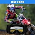 thumbnail image 3 of Dirt Bike ATV Goggles 2 Pack with Neck Gaiter, Motorcycle Motocross Wide Vision Windproof Glasses, Riding Racing & Ski Goggles, UV400 Anti-Fog Scratch Dustproof for Adult Youth Kids Color Lens, 3 of 6