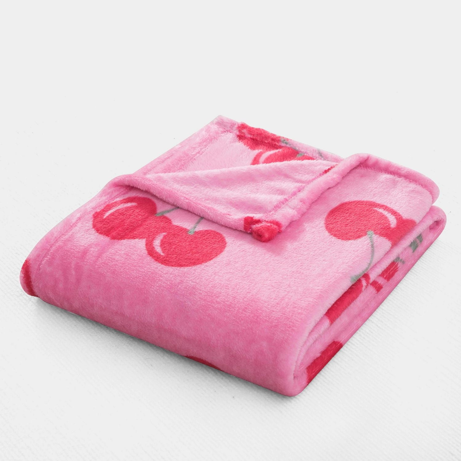 Mainstays Kids Plush Throw Blanket Cherries