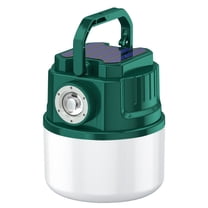 Hvmvliv Outdoor Solar Lights Led Camping Lantern Rechargeable, 4 Light Modes, 3000Mah Power, Lantern for Emergency, Power Outages, Home Green