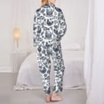 thumbnail image 6 of Goofa Chicken And Fish Printed Women’s 2 Piece Pajama Set Super,Pajamas Women's Long Sleeve Sleepwear Soft Button Down Loungewear Pjs Lounge Set Nightwear-XX-Large, 6 of 9