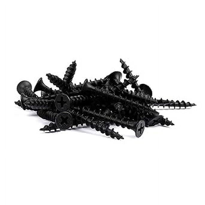 FASTENER TREE Drywall Screws #8x1" Coarse Thread, Bugle Head, Black Phosphate Carbon Steel, 100PCS