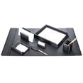 thumbnail image 1 of Dacasso Leather Desk Set 7-Piece Black (D1004), 1 of 5
