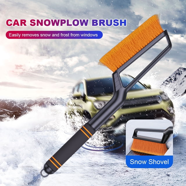 Cepillo de limpieza automático, raspador de nieve desmontable para coche con mango de espuma EVA telescópico
