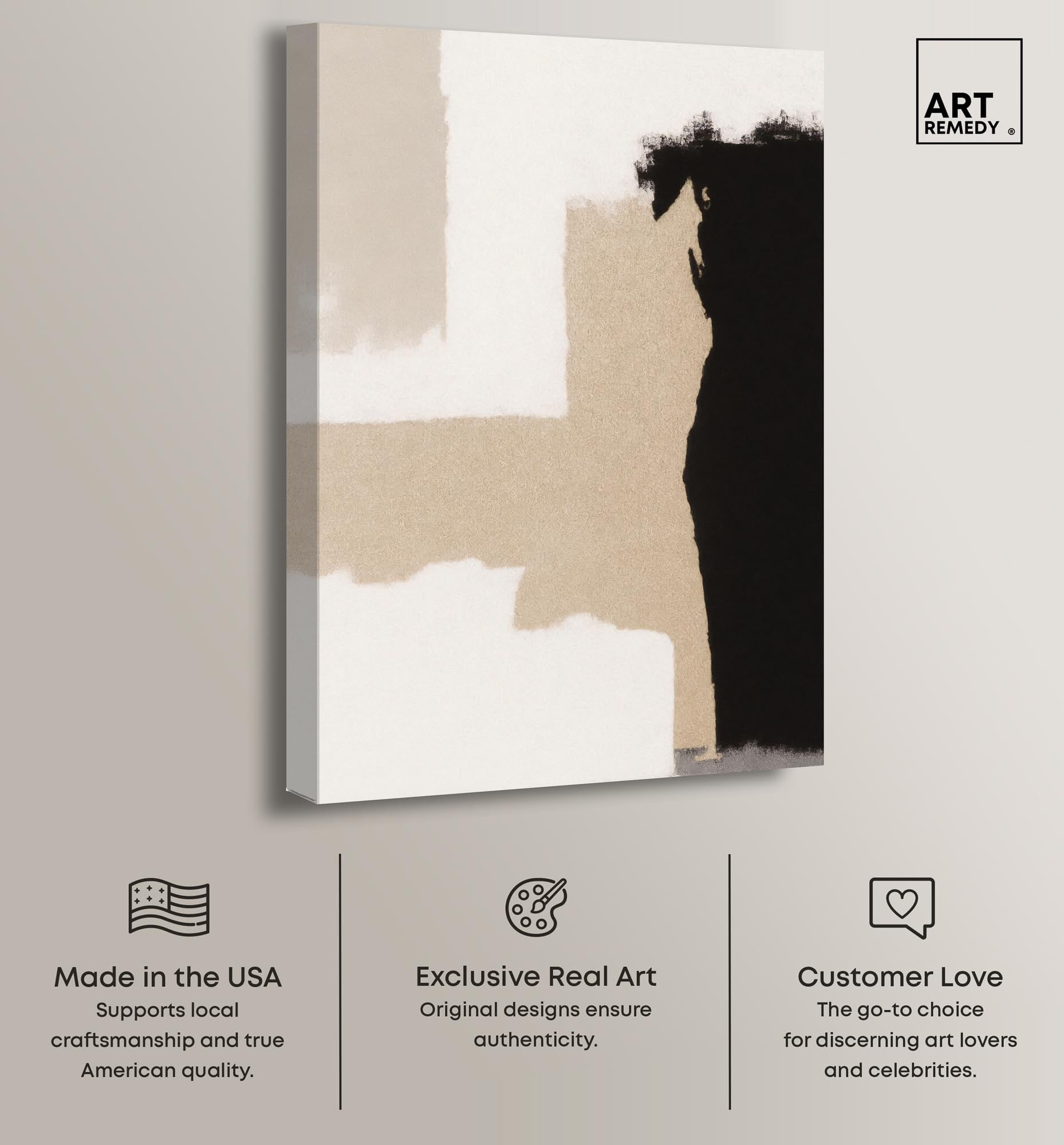 Earth and Ink III Canvas Neutral Wall Decor by Art Remedy, Gallery Wrapped, 36 x 54