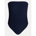 thumbnail image 6 of Time and Tru Women's and Women's Plus Eyelet Bandeau One Piece Swimsuit with Side Shirring, Sizes XS-3X, 6 of 6
