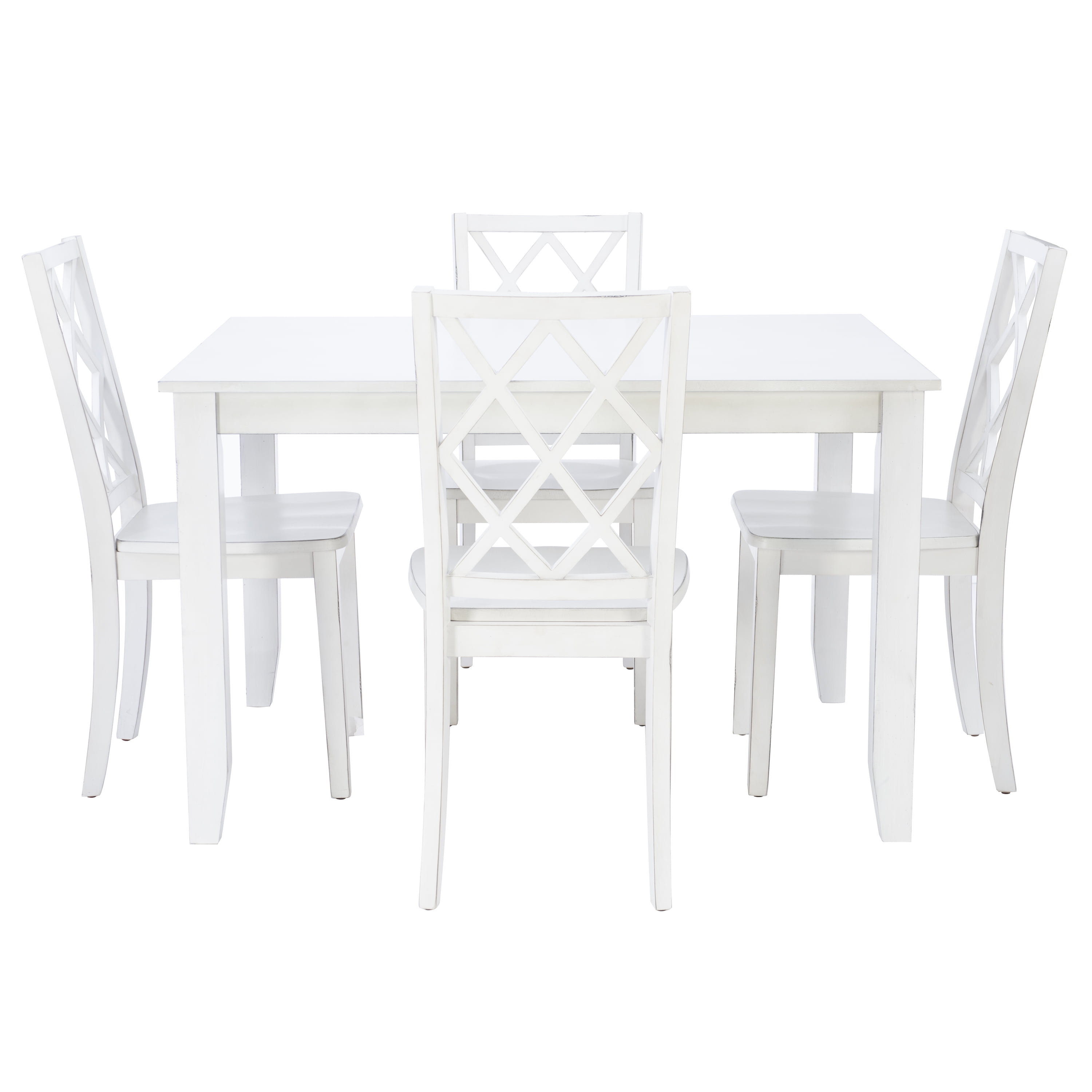 Powell 5 Piece MDF & Iron Dining Table Set, Black