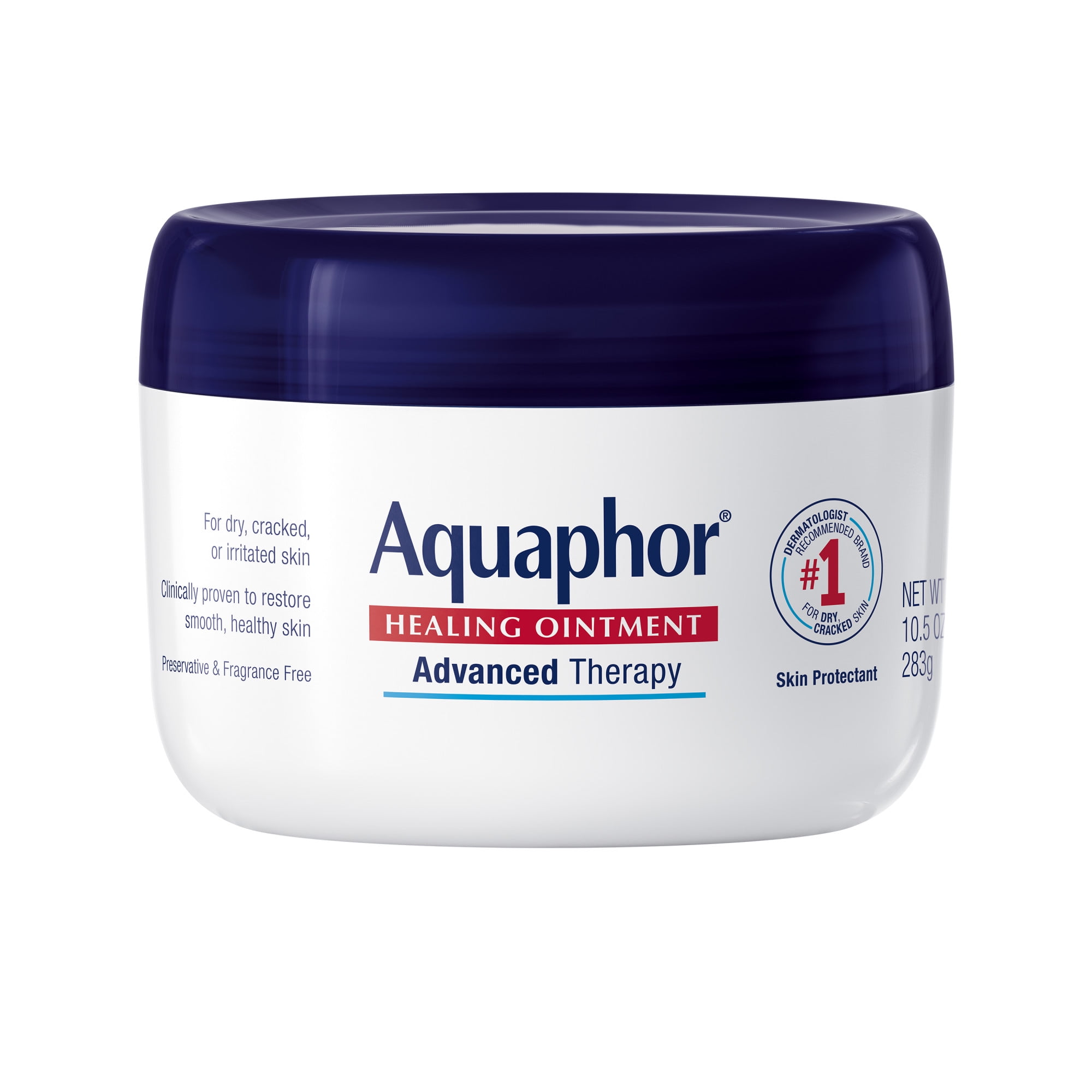 Aquaphor Healing Ointment Skin Protectant for Dry, Cracked, Irritated Skin, Fragrance Free Moisturizer, 10.5 oz