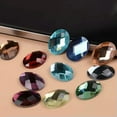 thumbnail image 2 of U8MO Oval Flatback Crystal Glass Cabochons Faceted Rhinestones 6x8/8x10/10x14/13x18mm-Black-13x18mm (10pcs), 2 of 4
