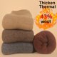thumbnail image 3 of Chaussettes en cachemire de haute qualité, chaussettes thermiques en laine épaisse pour hommes et femmes, couleur unie, noir, gris, mi-tube, chaussettes chaudes, bonneterie, cadeau pour hommes, hiver, 3 of 4