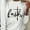 White, variant on MORTTIC Women's Letter Print Long Sleeve T-Shirt Casual Round Neck Pullover Tops Sweatshirt