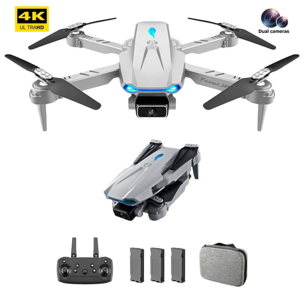 YLR/C S89 4K HD Cámara dual 2.4GHz RC Drone plegable con 3 baterías (Blanco) Ehuebsd libre de BPA