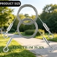 thumbnail image 2 of Stainless Steel Picture Hanging Wire,Adjustable Frame Hanging Rope,Heavy Duty Wall Mount Cord,Durable Rustproof Steel Wire Adjustable Length Load Bearing Design,Multi-purpose Hanging Kit,1m, 2 of 6