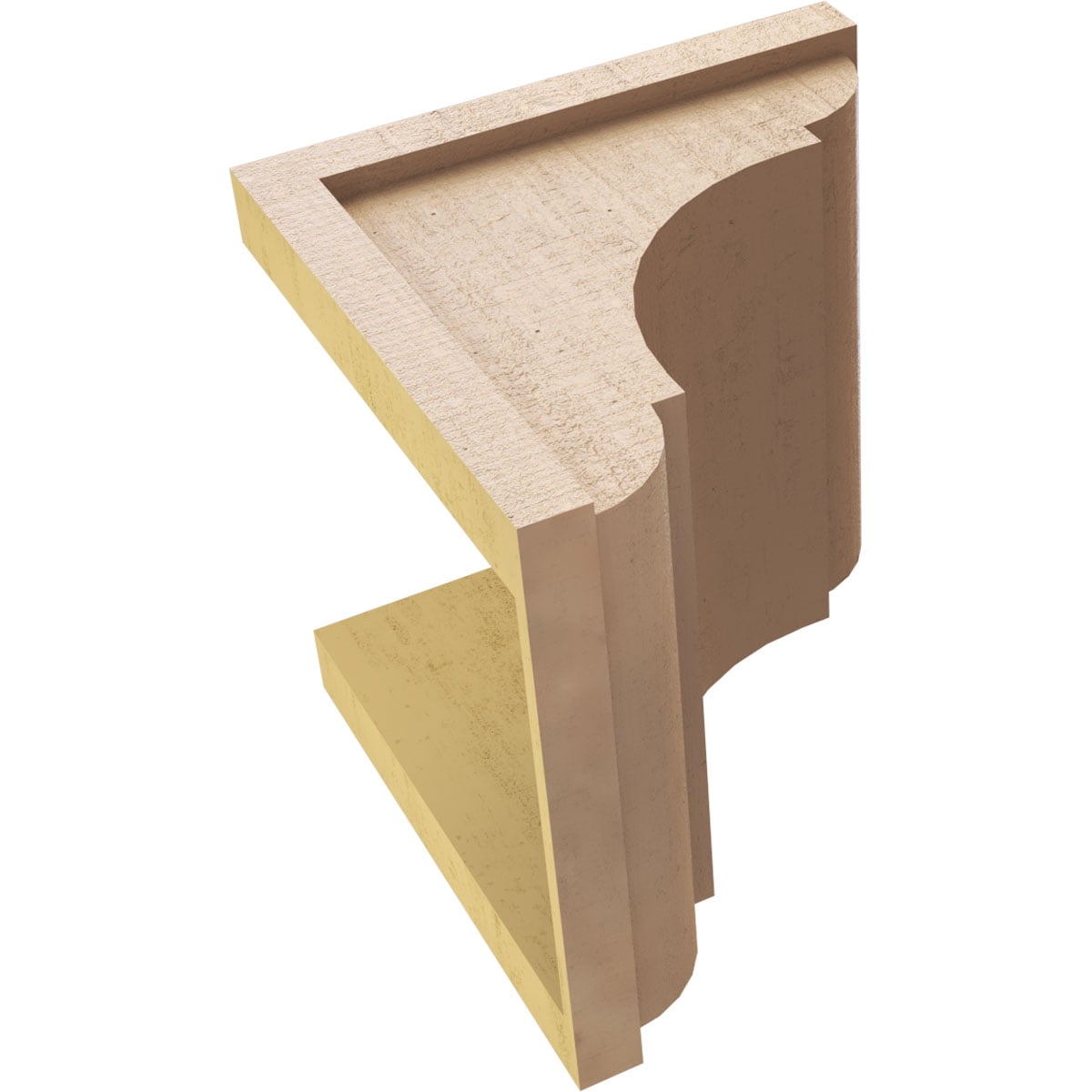 12"W x 12"D x 12"H Wide Bryant Rough Cedar Woodgrain TimberThane Corbel, Primed Tan
